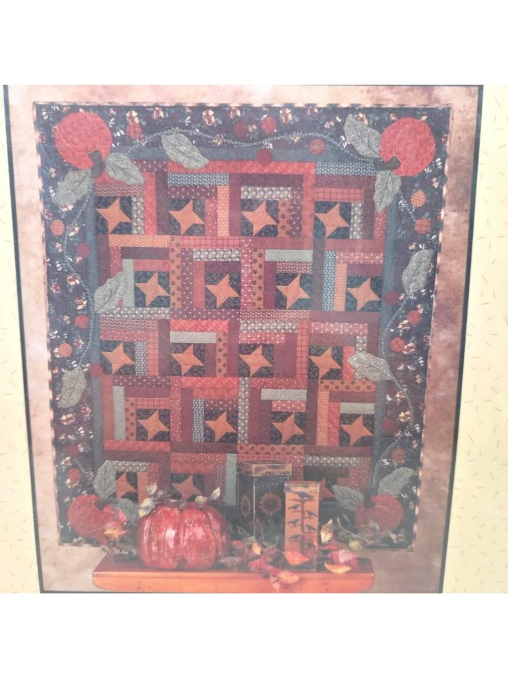 Midnight Sky Quilt Pattern Thimbleberries Lynette Jensen Pumpkins Stars 51x60